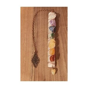 Selenite & Stones Chakra Wand